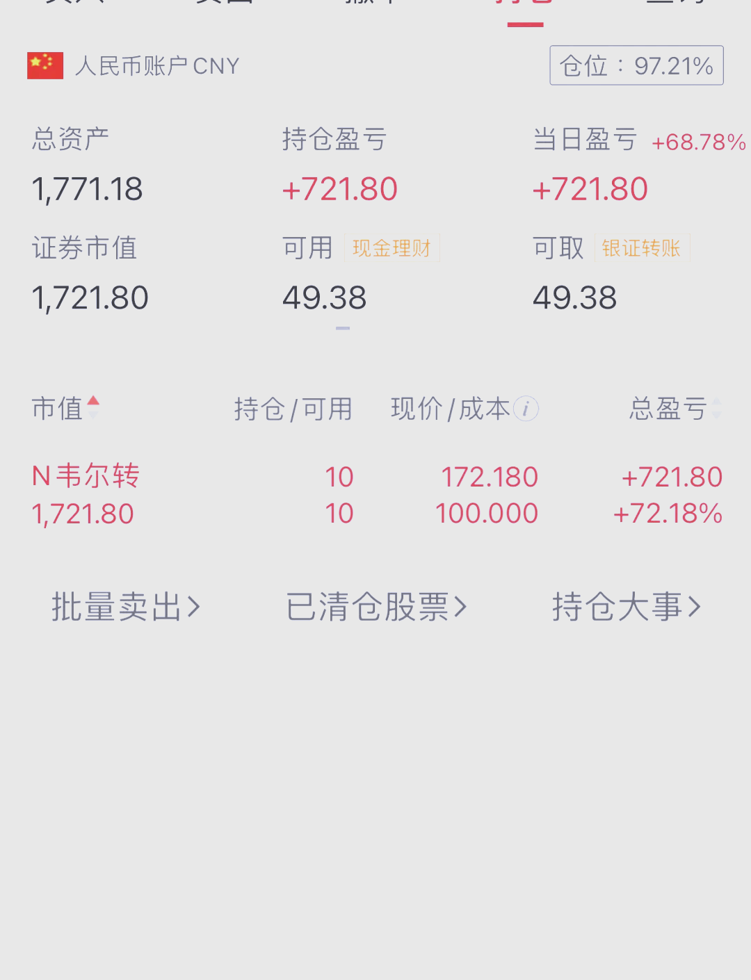 2月24日韦尔转债下跌1%，转股溢价率39.5%