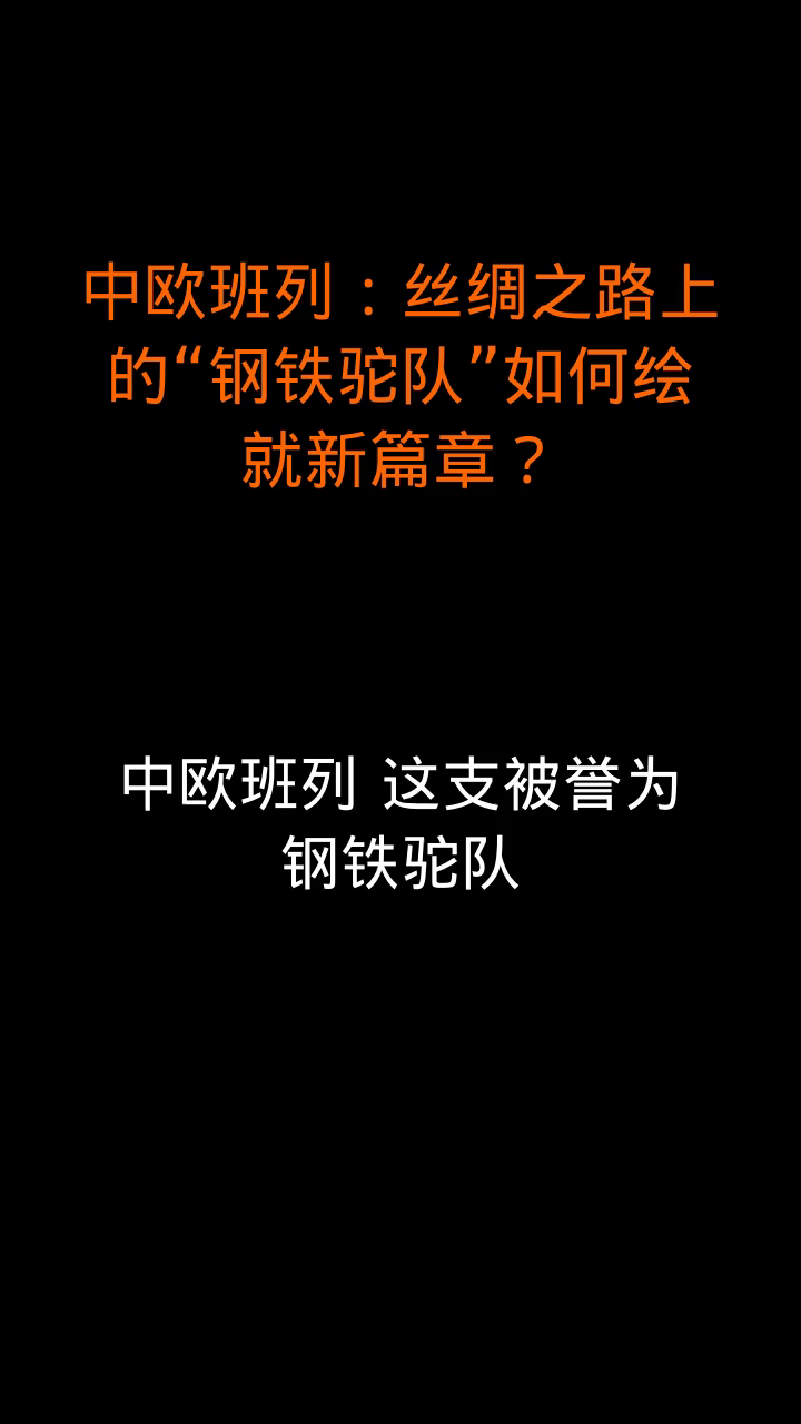 “中欧班列指数”正式启动 为“钢铁驼队”发展提供数字标尺