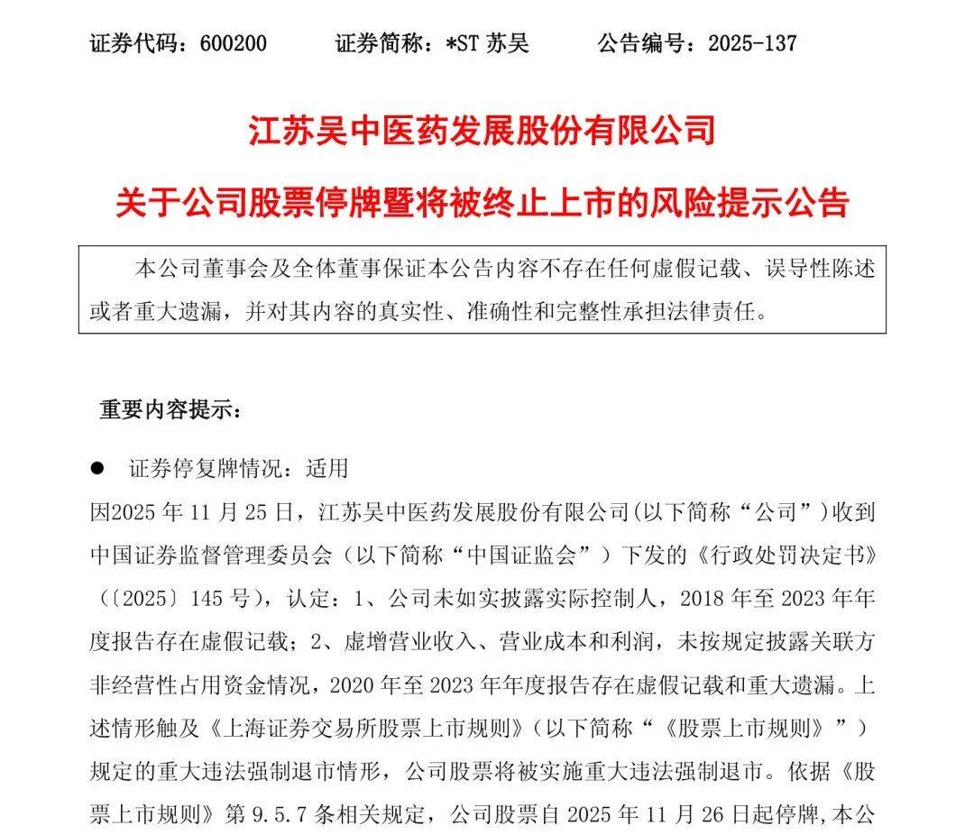 监管对财务造假动真格 年内12家公司触及重大违法强制退市